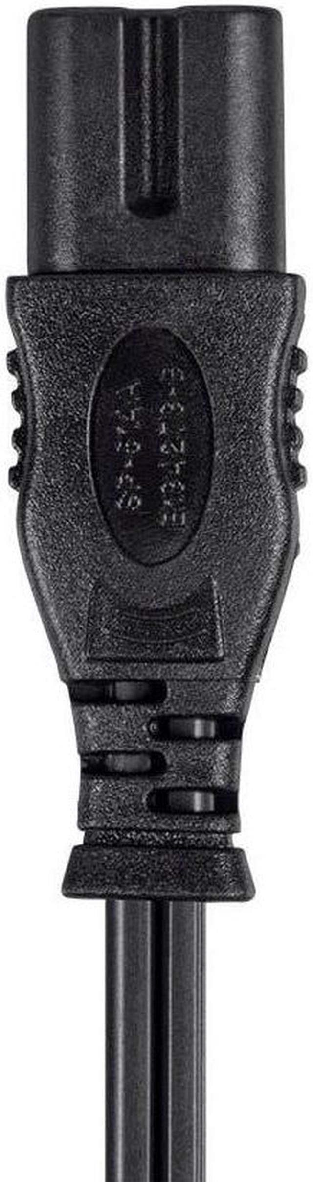 Alt view image 6 of 17 - Monoprice AC Power Cord Cable - 3 Feet Without Polarized | 18AWG, 10A (NEMA 1-15P to IEC-320-C7)