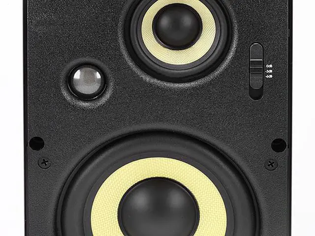 Alt view image 4 of 18 - Monoprice 3-Way Aramid Fiber In-Wall Speakers - 6.5 Inch (Pair) Titanium Silk Dome Tweeters - Caliber Series