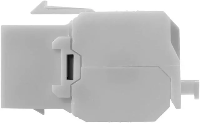 Alt view image 3 of 6 - Monoprice Cat6A RJ45 Toolless 180-Degree Keystone Jack for 22-24AWG Solid Wire, White