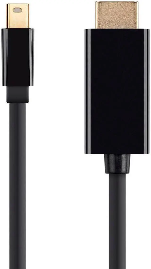 Alt view image 6 of 20 - Monoprice Mini DisplayPort 1.2a to HDTV Cable - 6 Feet - Black | Supports Up to 4K Resolution And 3D Video - Select Series
