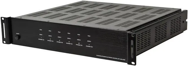 Alt view image 4 of 9 - Monoprice 6 Zone Home Audio Multizone Controller and Amplifier Kit