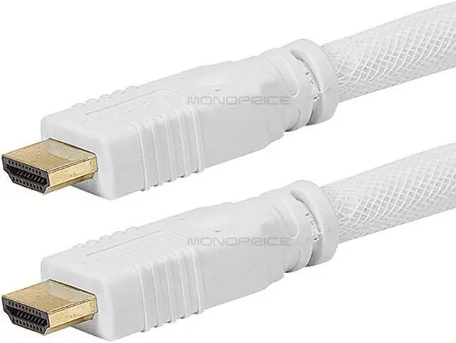 Main image of Monoprice Commercial Series High Speed HDMI Cable, 4K @ 24Hz, 10.2Gbps, 24AWG, CL2, 15ft, White