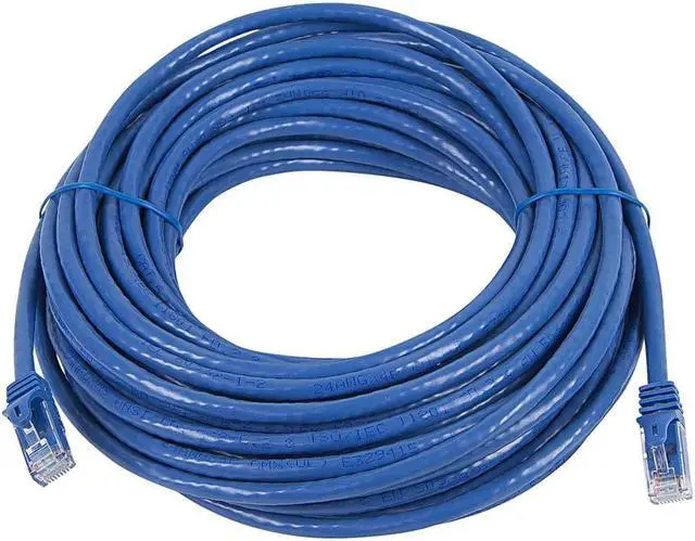 Alt view image 2 of 10 - Monoprice Cat6 Ethernet Patch Cable - 25 Feet - Blue | Network Internet Cord - Snagless RJ45, Stranded, 550Mhz, UTP, Pure Bare Copper Wire, 24AWG - Flexboot Series