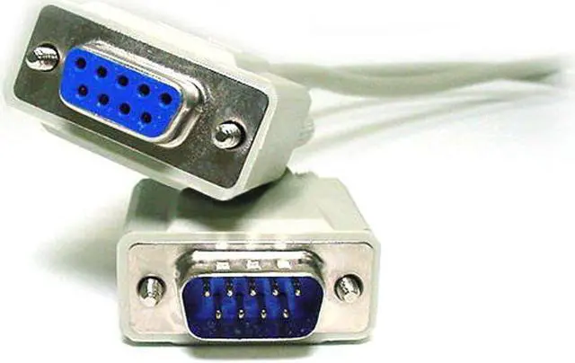 Main image of Monoprice 100ft Molded DB9 Male/Female Serial Cable