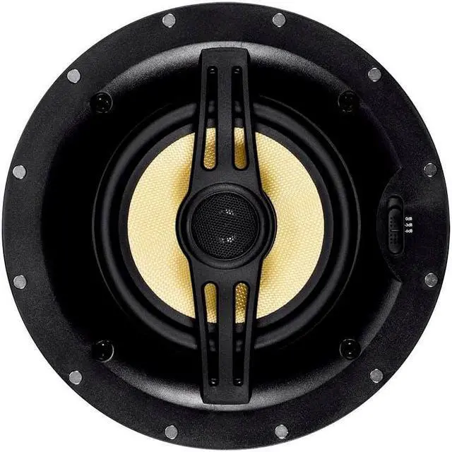 Alt view image 3 of 6 - Monoprice 2-Way Aramid Fiber Back Ceiling Speakers - 6.5 Inch - Black With Covered Crossover (Pair)