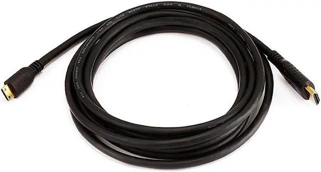 Main image of Monoprice Standard HDMI Cable - 10 Feet - Black | With HDMI Mini Connector, 1080i @ 60Hz, 4.95Gbps, 30AWG