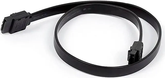 Main image of Monoprice 18-inch SATA III 6.0 Gbps Cable w/Locking Latch - Black