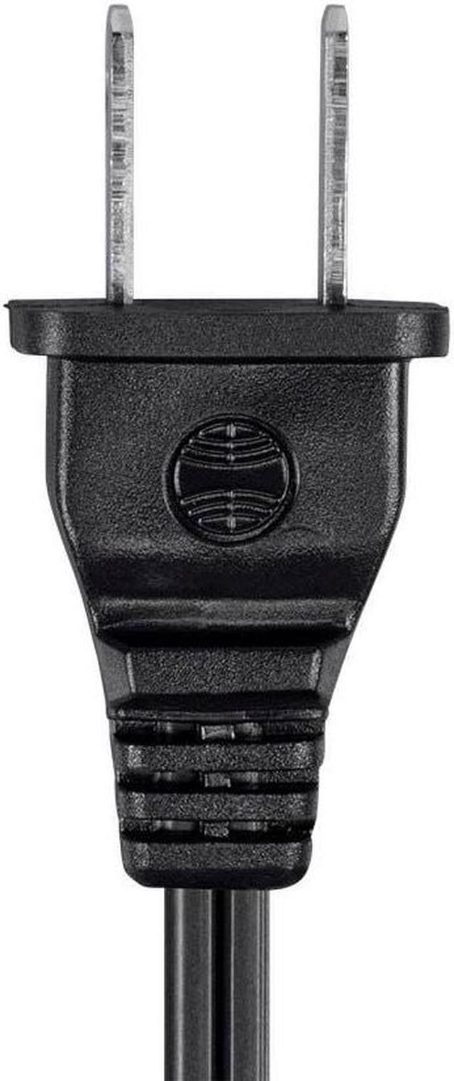 Alt view image 5 of 17 - Monoprice AC Power Cord Cable - 3 Feet Without Polarized | 18AWG, 10A (NEMA 1-15P to IEC-320-C7)
