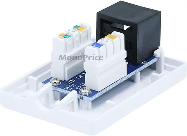 Alt view image 3 of 9 - Monoprice 1-port Cat5e Surface Mount Box - White