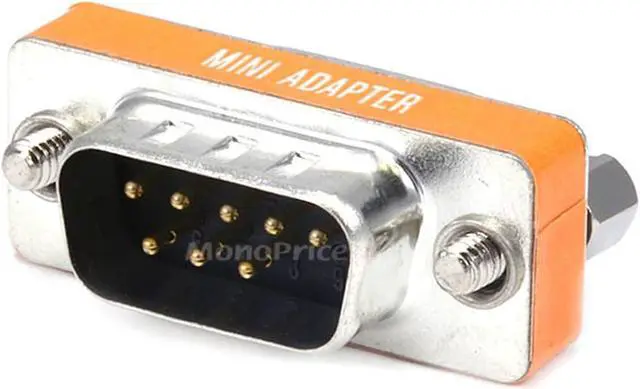 Alt view image 2 of 3 - Monoprice DB9 Male/Female Mini Null Modem Adapter