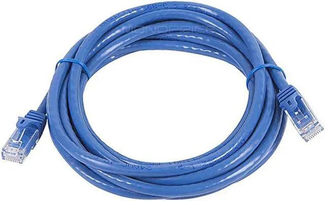 Alt view image 2 of 13 - Monoprice Cat6 Ethernet Patch Cable - 10 Feet - Blue | Network Internet Cord - RJ45, Stranded, 550Mhz, UTP, Pure Bare Copper Wire, 24AWG - Flexboot Series