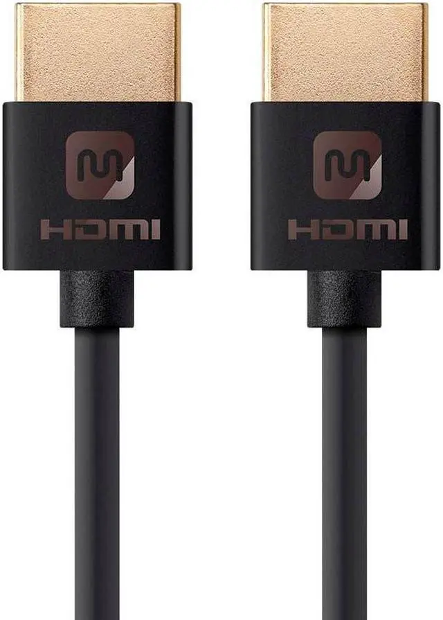 Alt view image 10 of 20 - Monoprice HDMI Cable - 6 Feet - Black | High Speed, 4K@60Hz, HDR, 18Gbps, 36AWG, YUV 4:4:4, Compatible with UHD TV and More - Ultra Slim Series