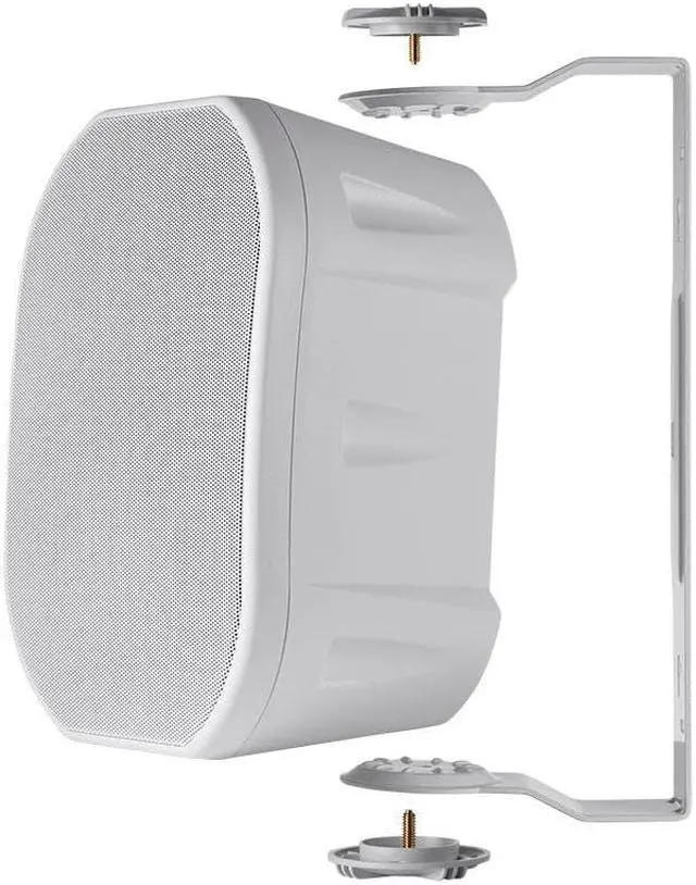 Alt view image 4 of 12 - Monoprice 6.5in Weatherproof 2-Way Speakers with Wall Mount Bracket (Pair White)