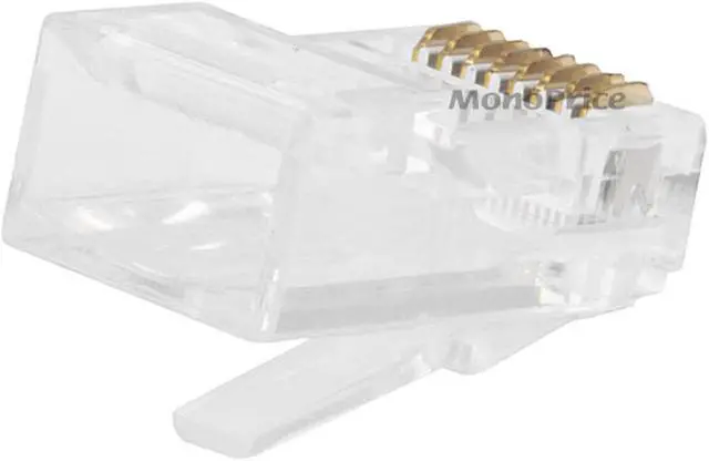 Alt view image 2 of 13 - Monoprice Rj-45 Modular Plugs Rj45 - 100 Pack For Solid