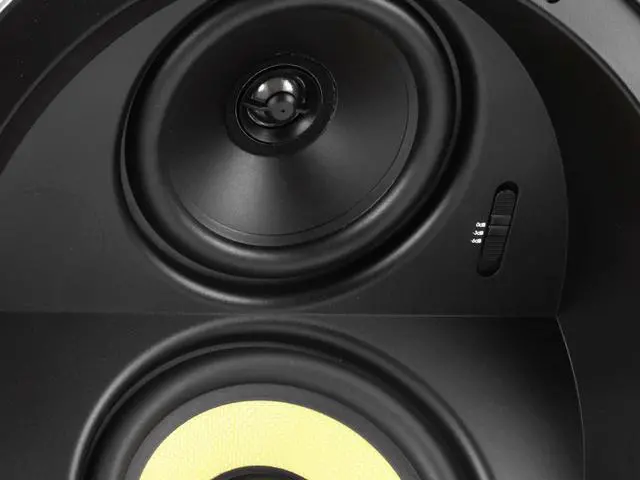 Alt view image 4 of 5 - Monoprice 3 Way In-Ceiling Speakers - 6.5 Inches (Pair) With Concentric Mid/Highs, Aramid Fiber Cone Driver and Titanium Silk Dome Tweeters