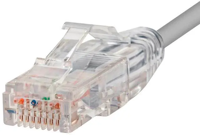 Alt view image 4 of 16 - Monoprice Cat6 Ethernet Patch Cable - 2 feet - Gray | Snagless RJ45 Stranded 550MHz UTP CMR Riser Rated Pure Bare Copper Wire 28AWG - SlimRun Series