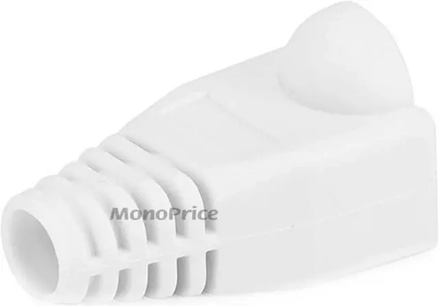 Alt view image 2 of 4 - Monoprice RJ45 Strain Relief Boots, 50 pcs/pack, White