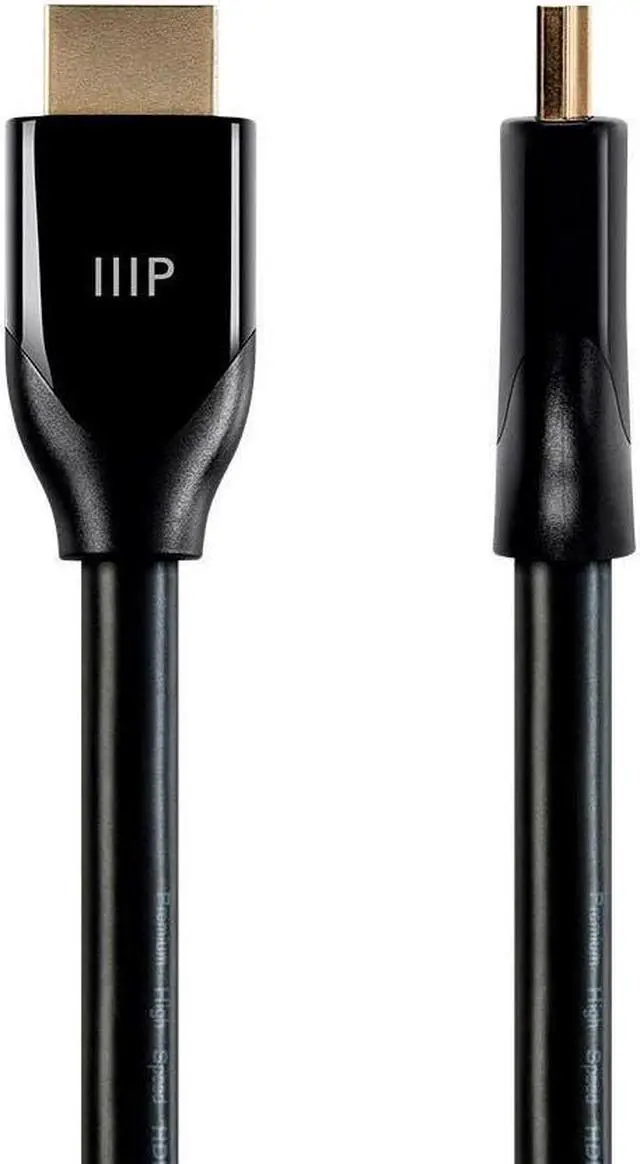 Alt view image 10 of 13 - Monoprice Certified Premium High Speed HDMI Cable, 4K @ 60Hz, HDR, 18Gbps, 28AWG, YUV 4:4:4, 20ft, Black