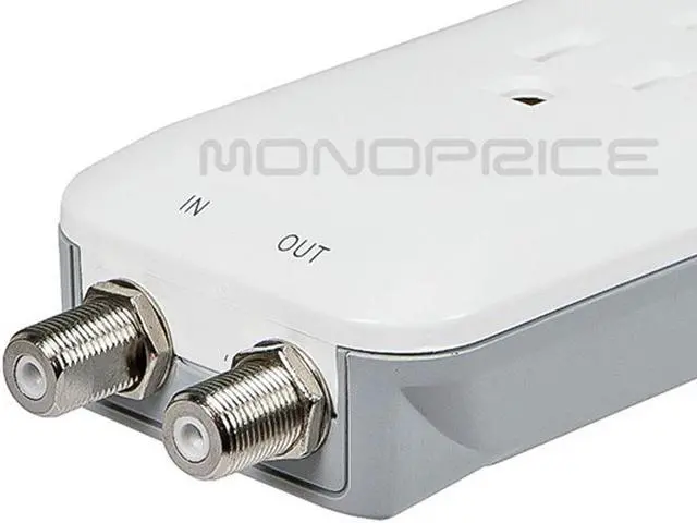 Alt view image 3 of 9 - Monoprice Power & Surge - 6 Outlet Slim Surge Protector Power Strip With Coaxial Line Protection - 4 Feet - White | Cord UL Rated 1,080 Joules With Protected Light Indicator (109199)