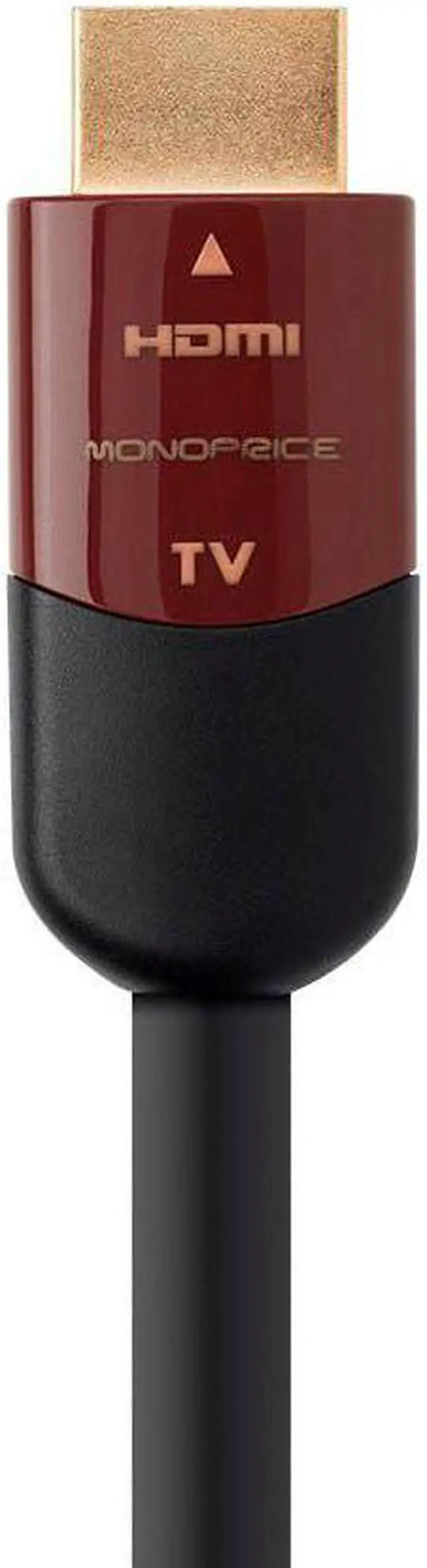 Alt view image 2 of 14 - Monoprice HDMI Cable - 25 Feet - Black | High Speed, Active Chipset, 4K@60Hz, HDR, 18 Gbps, CL2 - Cabernet Ultra Series