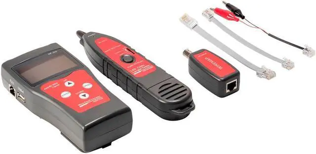 Alt view image 3 of 12 - Monoprice Professional Coaxial, RJ-45, RJ-11/12, BNC, and USB Multifunction Tester with LCD Display