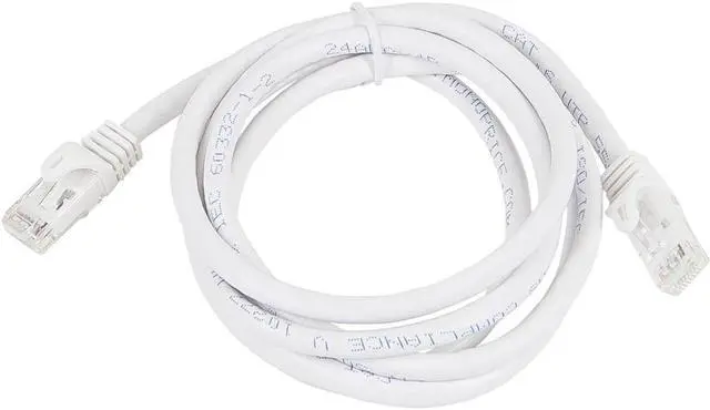 Alt view image 2 of 7 - Monoprice Cat6 Ethernet Patch Cable - 7 Feet - White | Network Internet Cord - Snagless RJ45, Stranded, 550Mhz, UTP, Pure Bare Copper Wire, 24AWG - Flexboot Series