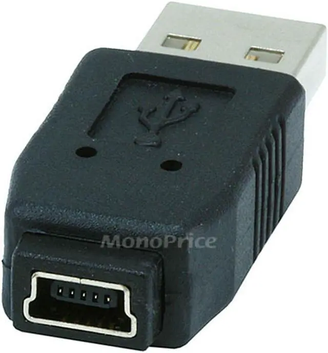 Alt view image 3 of 3 - Monoprice USB 2.0 A Male to Mini 5 pin (B5) Female Adapter