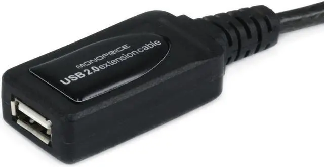 Alt view image 7 of 11 - Monoprice 65ft 20M USB 2.0 A Male to A Female Active Extension / Repeater Cable use with PlayStation, Xbox, Kinenct, Oculus VR, USB Flash Drive