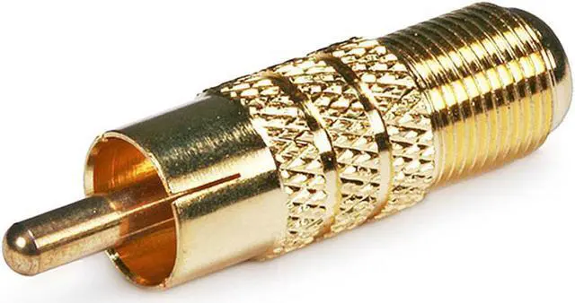 Main image of Monoprice 2-Port Coaxial, RCA Audio/Video Adapter, Gold Gold   4130