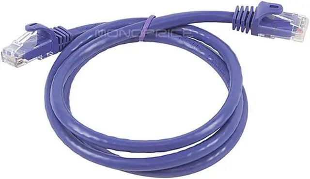Alt view image 2 of 4 - Monoprice Cat6 Ethernet Patch Cable - 3 Feet - Purple | Network Internet Cord - RJ45, Stranded, 550Mhz, UTP, Pure Bare Copper Wire, 24AWG - Flexboot Series