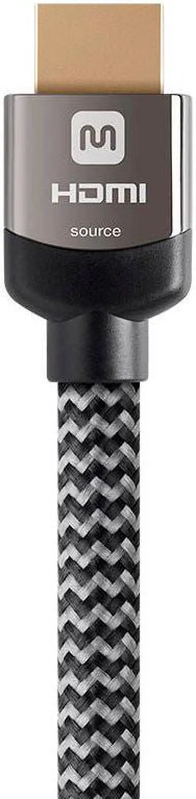 Alt view image 5 of 17 - Monoprice HDMI Cable - 30 Feet - Gray | High Speed, Active Chipset, 4K@60Hz, 18Gbps, HDR, 28AWG, YUV, 4:4:4, CL3 - Luxe Series