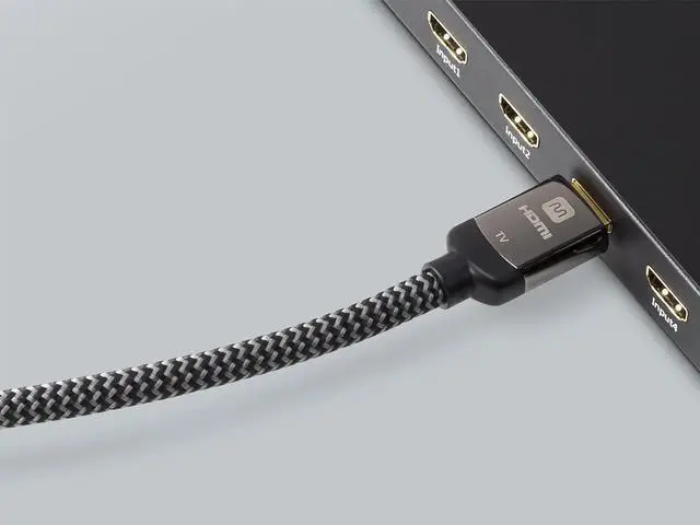 Alt view image 12 of 13 - Monoprice HDMI Cable - 60 feet - Gray | High Speed, Active Chipset, 4K@24Hz 10.2Gbps, 24AWG, CL3 Rated, Compatible with Apple TV / Roku / Blu-Ray Disc / PS4 and More - Luxe Series