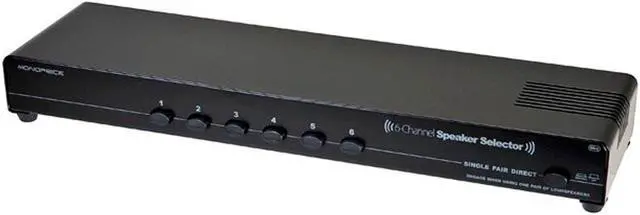 Alt view image 4 of 4 - Monoprice 6-Channel Speaker Selector With Built-In Impedance-Matching Circuitry For Home Theater Audio