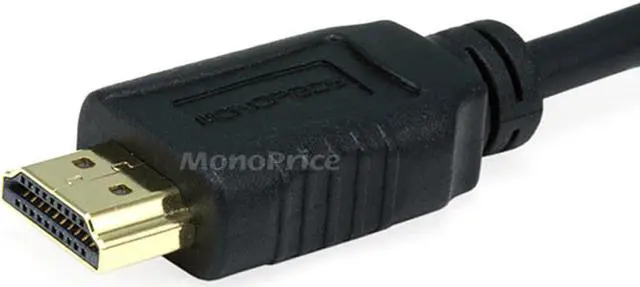Alt view image 12 of 16 - Monoprice High Speed HDMI Cable - 3 Feet - Black | With HDMI Micro Connector, 4K @ 24Hz, 10.2Gbps, 34AWG