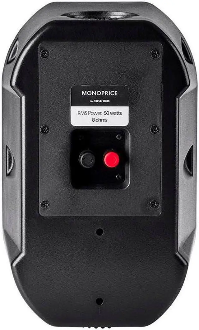 Alt view image 3 of 5 - Monoprice 6.5-inch Weatherproof 2-Way Speakers with Wall Mount Bracket (Pair Black)