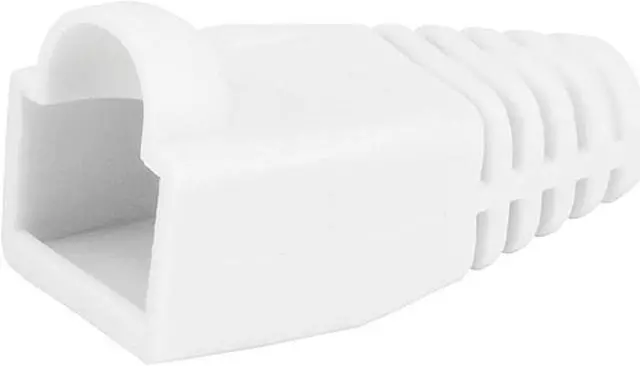 Main image of Monoprice RJ45 Strain Relief Boots, 50 pcs/pack, White