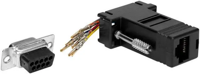 Alt view image 2 of 5 - Monoprice DB9 Female to RJ-45 Modular Adaptor - Black