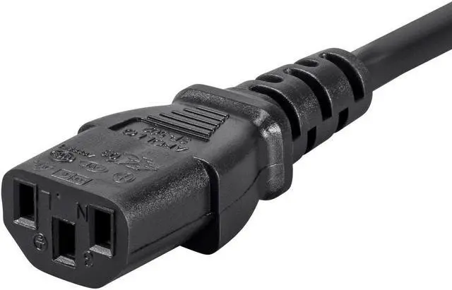Alt view image 4 of 8 - Monoprice Power Cord - 6 Feet - Black | AS/NZS 3112 (Australia/New Zealand) to IEC 60320 C13, 18 AWG, 5A/1250W, 250V