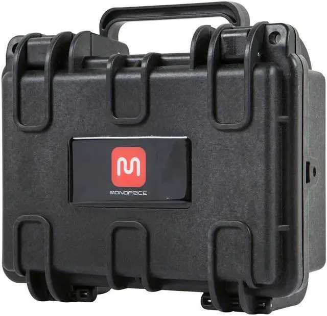 Main image of Monoprice Weatherproof Hard Case - 8in x 7in x 4in With Customizable Foam, IP67, Shockproof, Customizable Name Plate