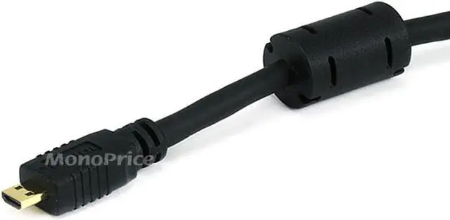 Alt view image 14 of 16 - Monoprice High Speed HDMI Cable - 3 Feet - Black | With HDMI Micro Connector, 4K @ 24Hz, 10.2Gbps, 34AWG