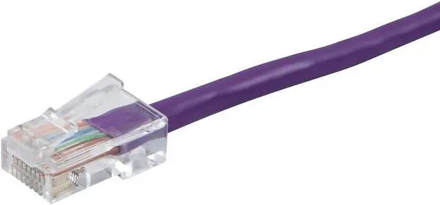 Alt view image 5 of 5 - Monoprice Cat6 Ethernet Patch Cable - 1 Feet - Purple | Network Internet Cord - RJ45, Stranded, 550Mhz, UTP, Pure Bare Copper Wire, 24AWG - Zeroboot Series