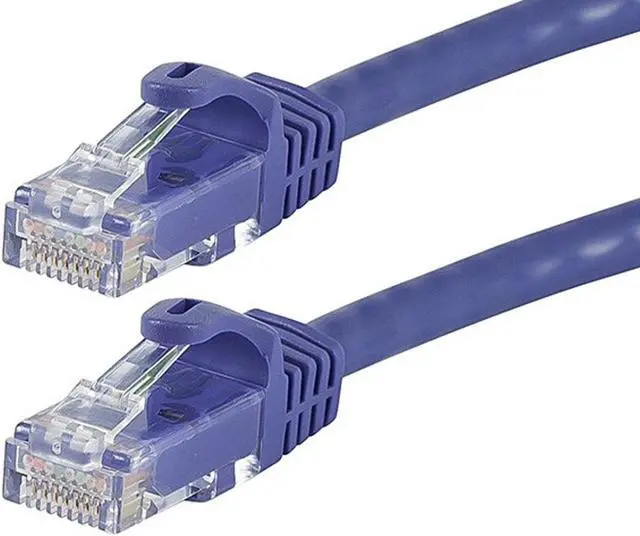 Main image of Monoprice Cat6 Ethernet Patch Cable - 10 Feet - Purple | Network Internet Cord - RJ45, Stranded, 550Mhz, UTP, Pure Bare Copper Wire, 24AWG - Flexboot Series