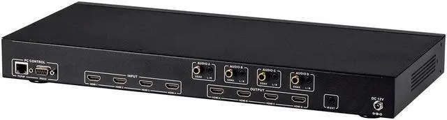 Alt view image 6 of 20 - Monoprice Blackbird 4K 4x4 HDMI Matrix HDR 18Gbps 4K@60Hz YCbCr 4:4:4 HDCP 2.2