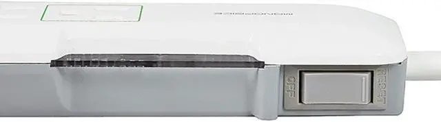 Alt view image 4 of 9 - Monoprice Power & Surge - 6 Outlet Slim Surge Protector Power Strip With Coaxial Line Protection - 4 Feet - White | Cord UL Rated 1,080 Joules With Protected Light Indicator (109199)