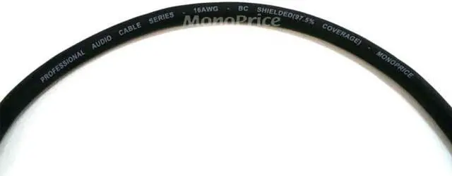 Alt view image 3 of 10 - Monoprice 10ft Premier Series XLR Male to RCA Male Cable, 16AWG (Gold Plated)