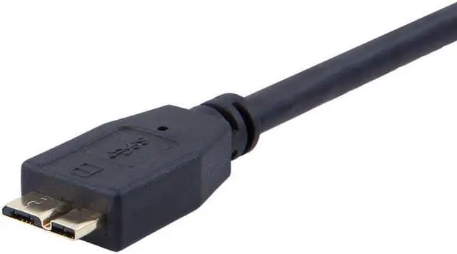 Alt view image 4 of 7 - Monoprice USB 3.0 Type-A Male to Micro Type-B Female Cable - 1.5 Feet - Black | Compatible with Android, Hard drives, Samsung, HTC, WD and More! - Select Series