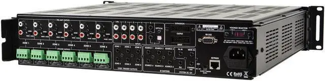 Alt view image 3 of 9 - Monoprice 6 Zone Home Audio Multizone Controller and Amplifier Kit