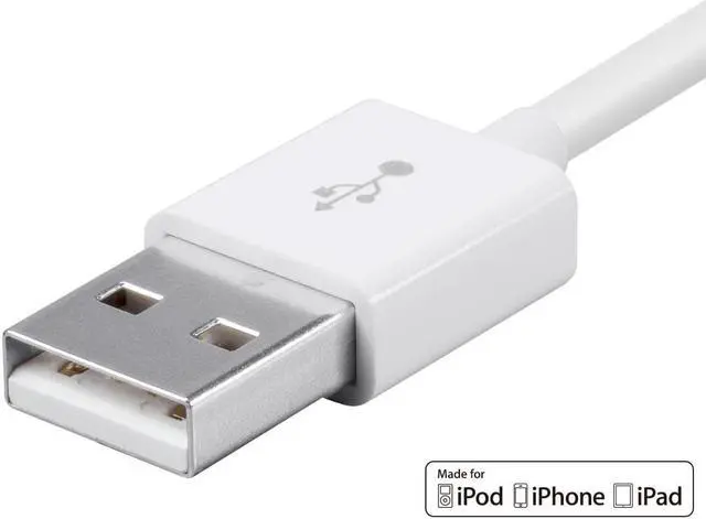 Alt view image 3 of 7 - Monoprice Apple MFi Certified Lightning to USB Charge & Sync Cable - 6 Feet - White | iPhone X, 8, 8 Plus, 7, 7 Plus, 6, 6 Plus, 5S - Select Series