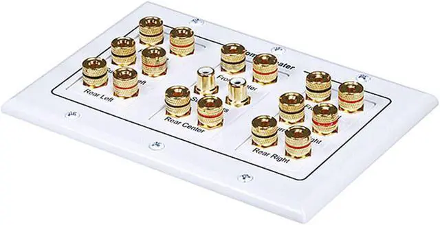 Main image of Monoprice 3-Gang 8.2 Surround Sound Distribution Coupler Wall Plate