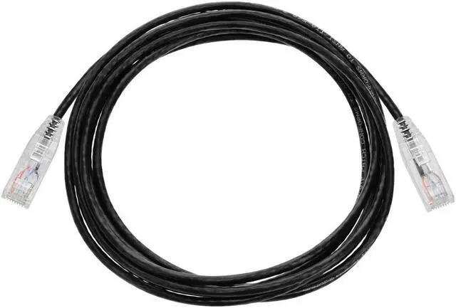 Alt view image 12 of 14 - Monoprice Cat6 Ethernet Patch Cable - 10 Feet - Black | Network Internet Cord - Snagless RJ45 Stranded 550MHz UTP CMR Riser Rated Pure Bare Copper Wire 28AWG - SlimRun Series